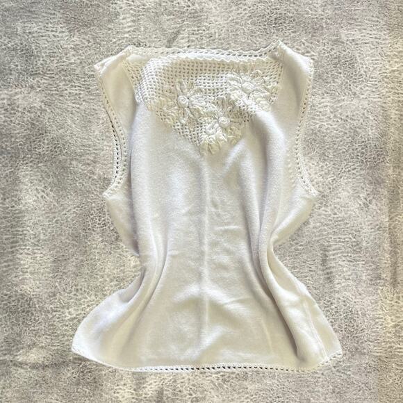 Knit y2k embroidered tank top - Picture 1 of 6